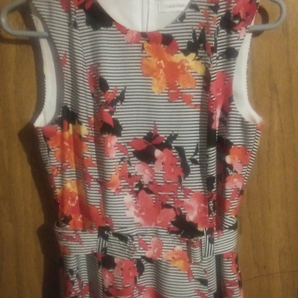Calvin Klein Floral Print Dress